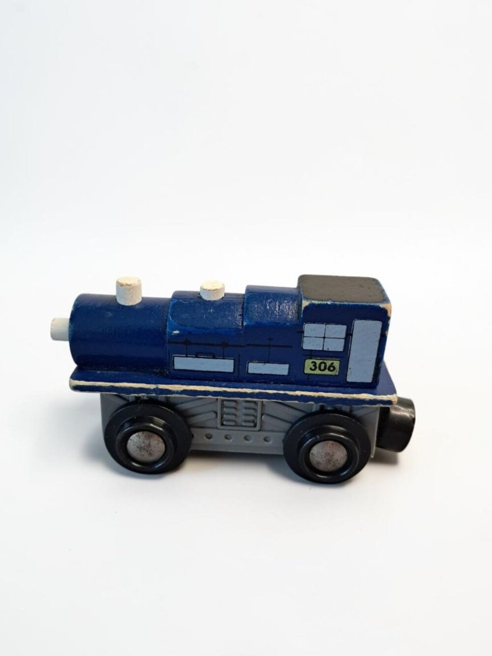 KidKraft Wooden Train Engine Blue #306 Magnetic Train Car Replacement 2007